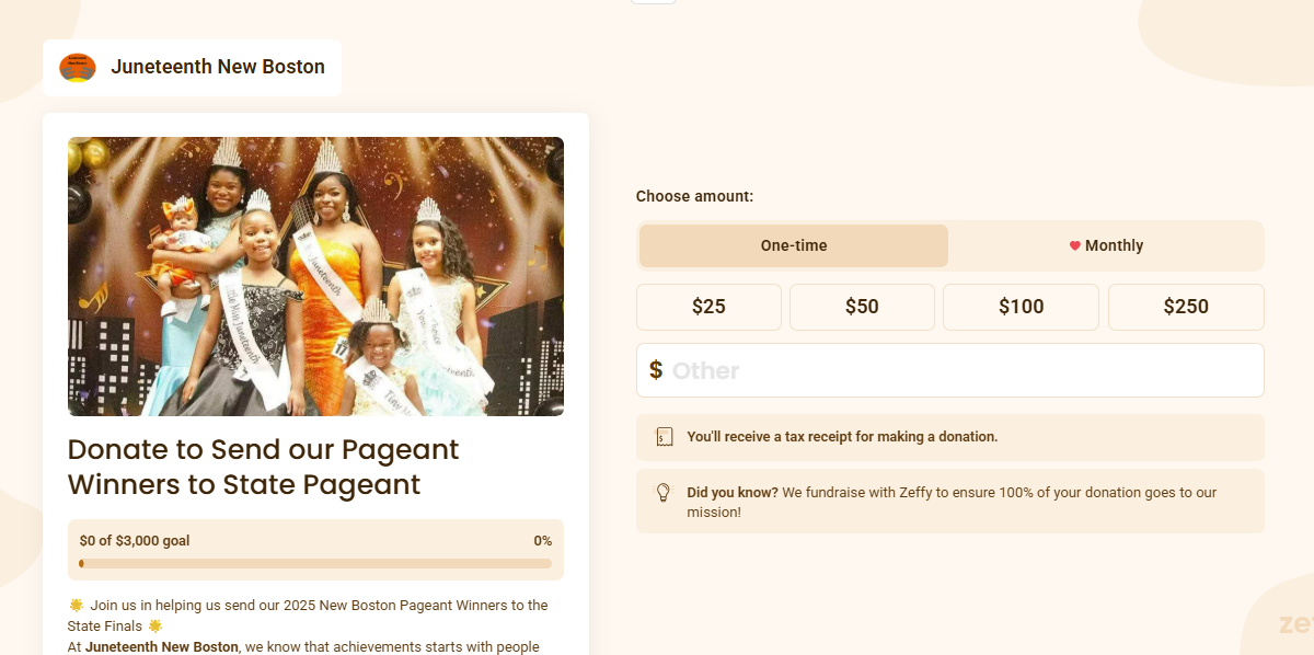 Zeffy Travel Donation